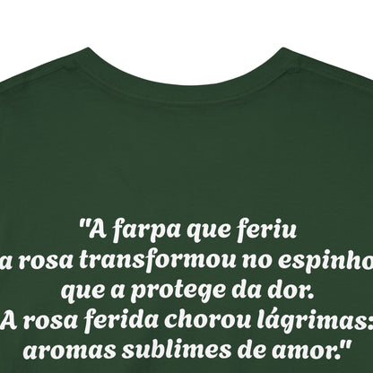 Camiseta Poema Azirrague — Rosa, Espinho e Amor