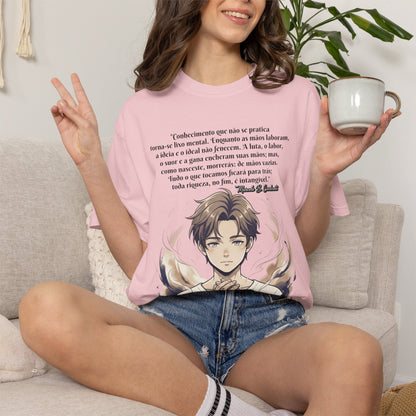 Camiseta Poética Citação Portuguesa — Trecho de Marcelo B. Cavalcante