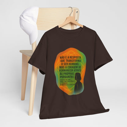 Inspirational Portuguese Quote T-Shirt — 'Coragem de Permanecer Atento'