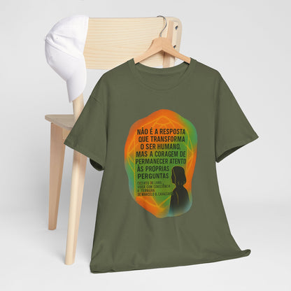 Inspirational Portuguese Quote T-Shirt — 'Coragem de Permanecer Atento'