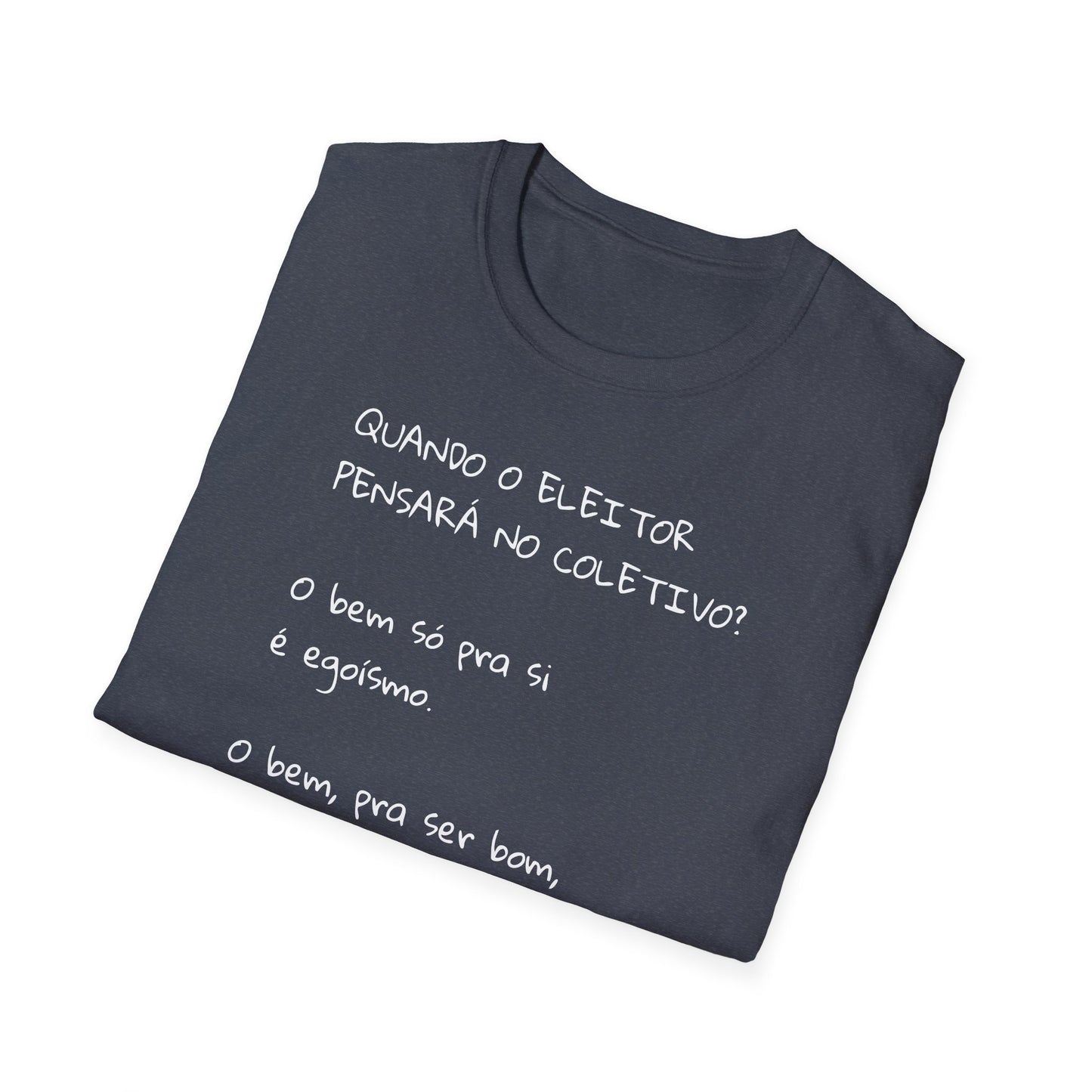 Camiseta Consciência Coletiva – Frase Reflexiva em Algodão Softstyle