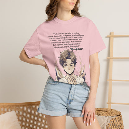 Camiseta Poética Citação Portuguesa — Trecho de Marcelo B. Cavalcante