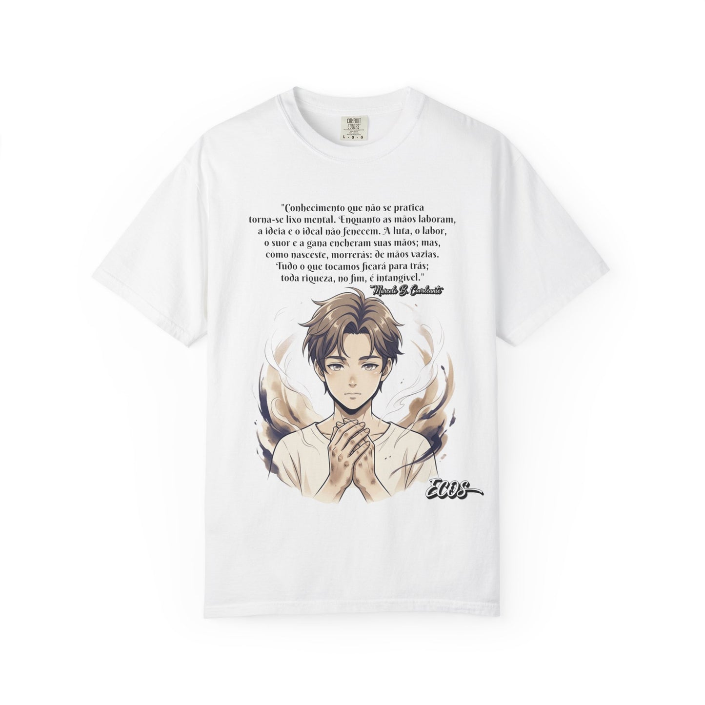Camiseta Poética Citação Portuguesa — Trecho de Marcelo B. Cavalcante