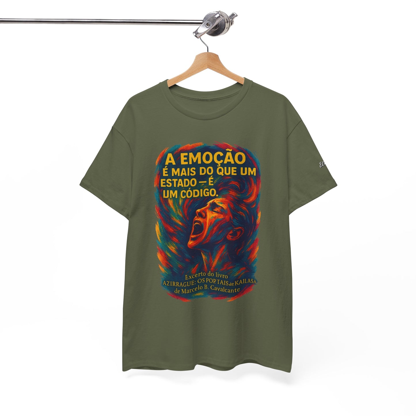 Camiseta Frase de Azirrague – Trecho de Marcelo B. Cavalcante | Algodão Gildan 5000