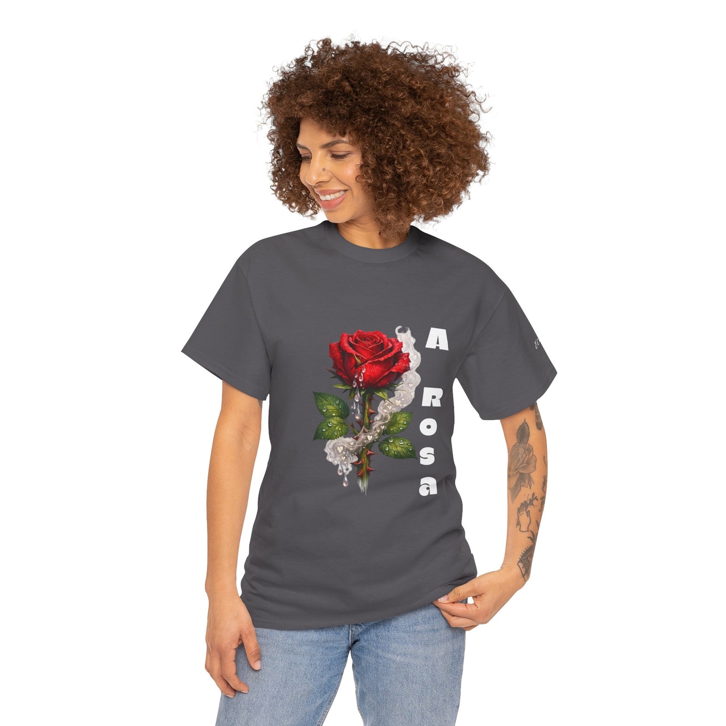 Camiseta Poema Azirrague — Rosa, Espinho e Amor