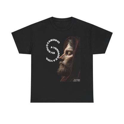 Camiseta “Eu Sou o Caminho” — Algodão 100% Médio