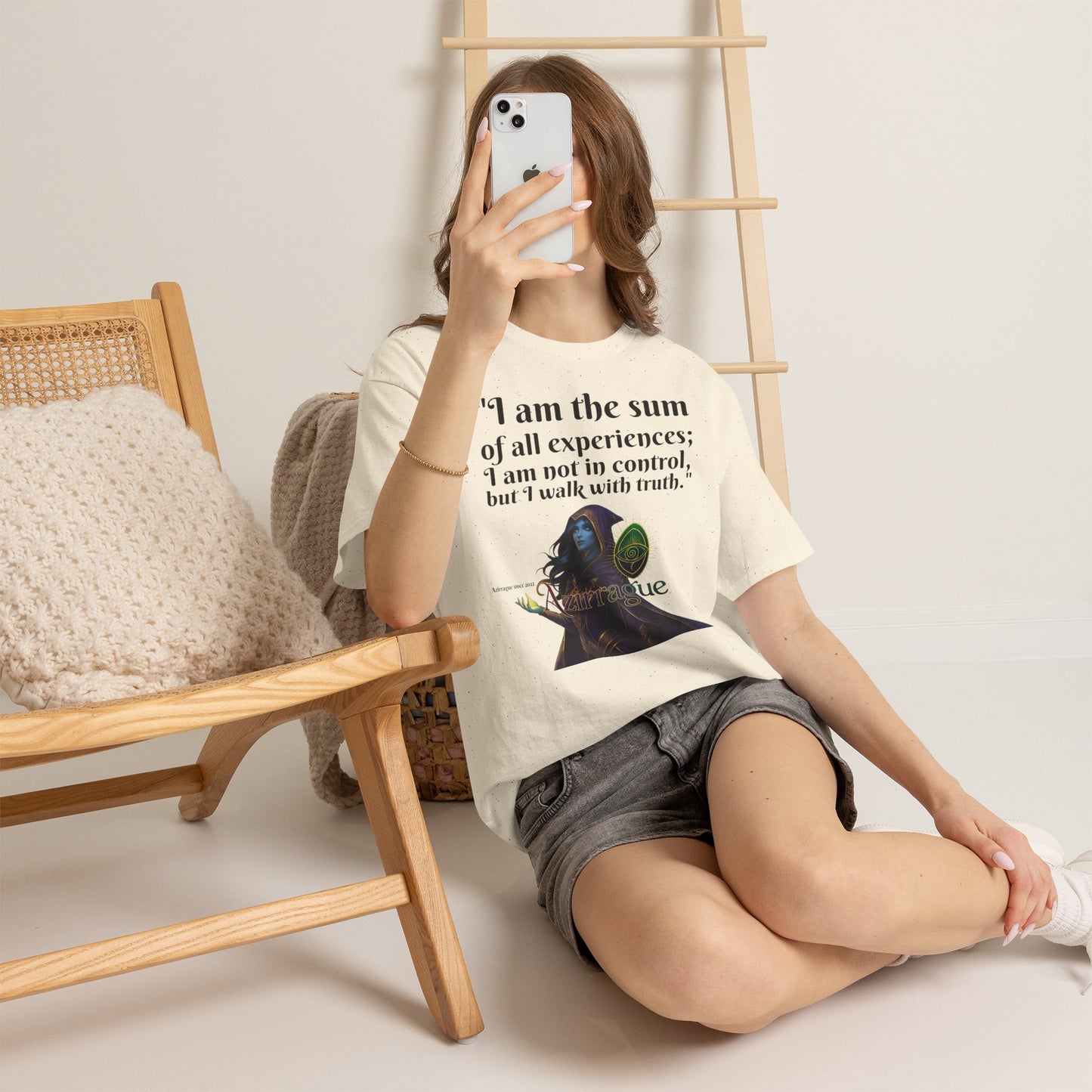 Inspirational Quote T-Shirt — "I am the sum of all experiences; I am not in control, but I walk with truth"