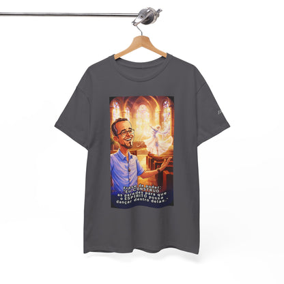 Camiseta Azimur com Frase de poder "Eu construo as paredes para que o Espírito possa dançar dentro delas."
 – Algodão Premium