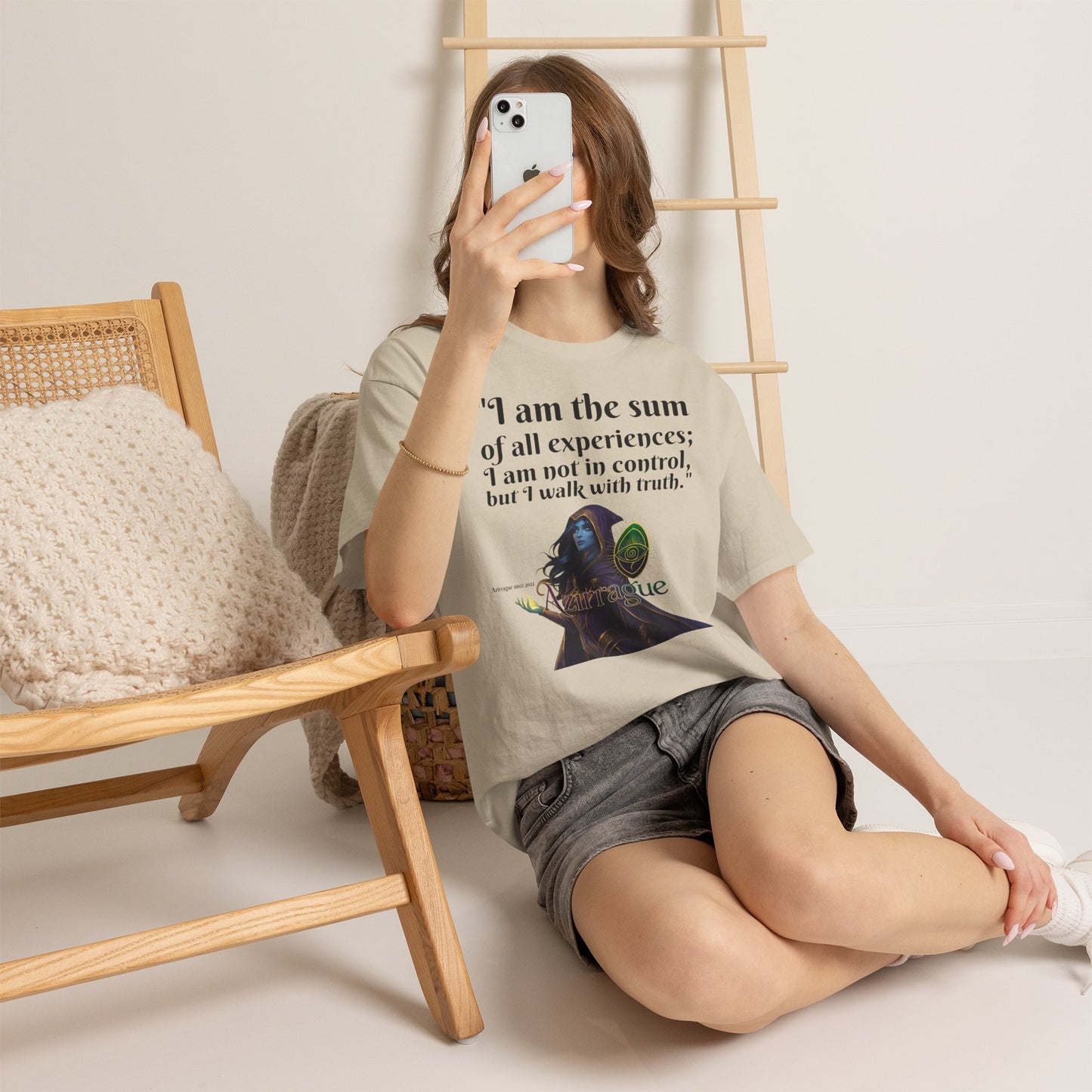 Inspirational Quote T-Shirt — "I am the sum of all experiences; I am not in control, but I walk with truth"