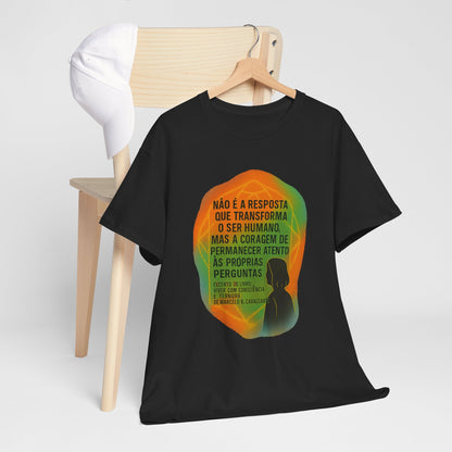 Inspirational Portuguese Quote T-Shirt — 'Coragem de Permanecer Atento'