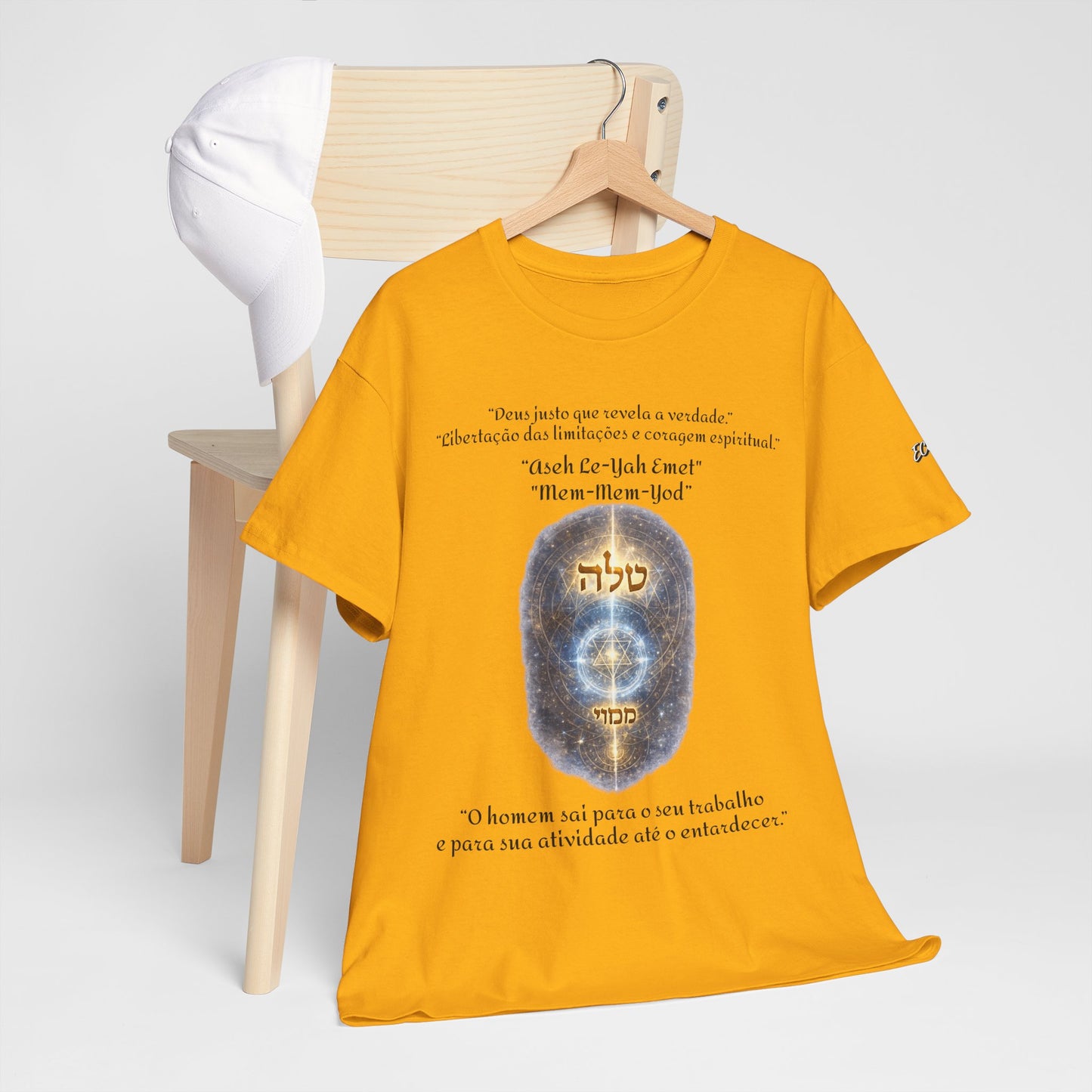 Camiseta Cabalística Asaliah & Imamiah – Símbolos Místicos e Energia Espiritual