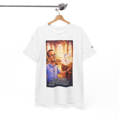 Camiseta Azimur com Frase de poder "Eu construo as paredes para que o Espírito possa dançar dentro delas."
 – Algodão Premium