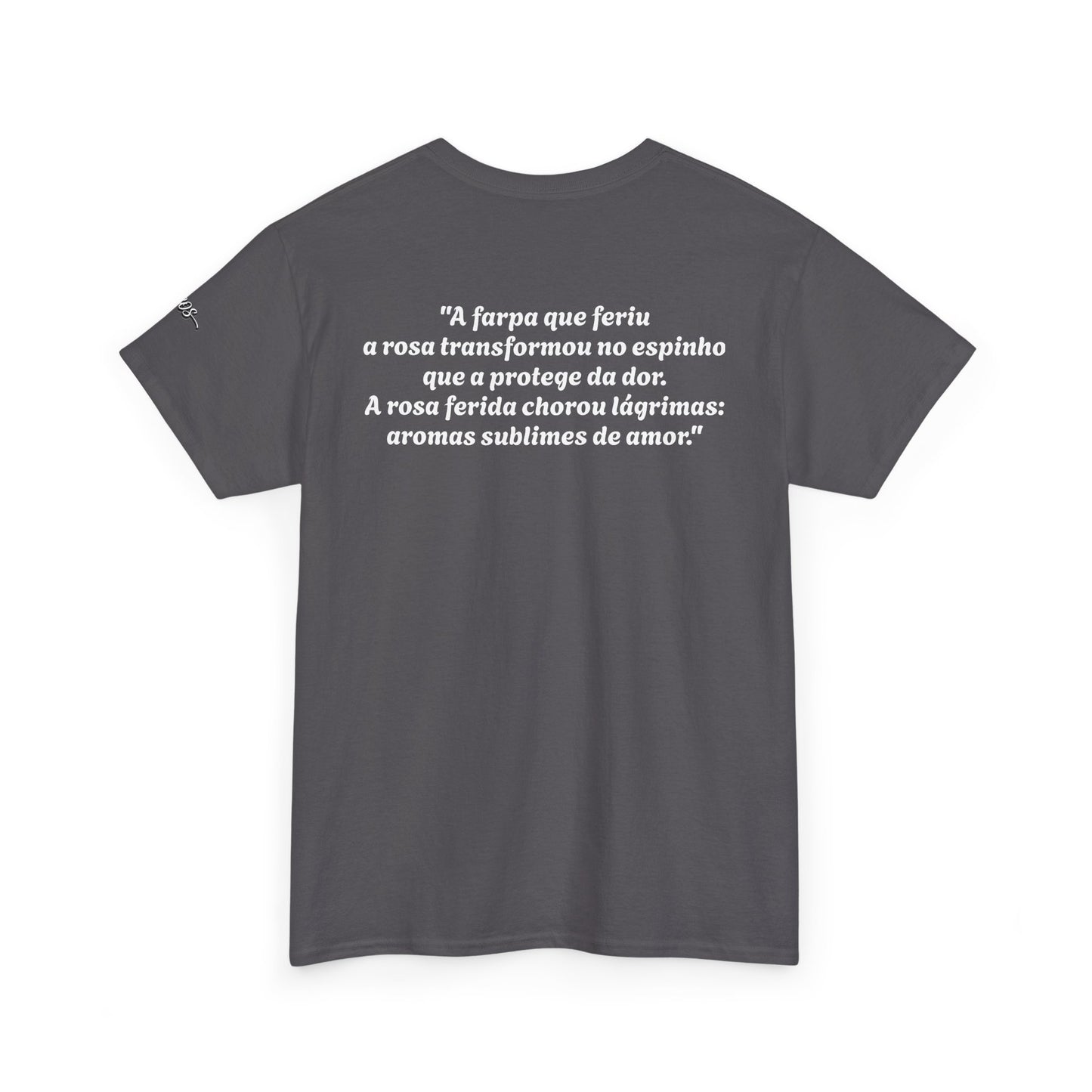 Camiseta Poema Azirrague — Rosa, Espinho e Amor