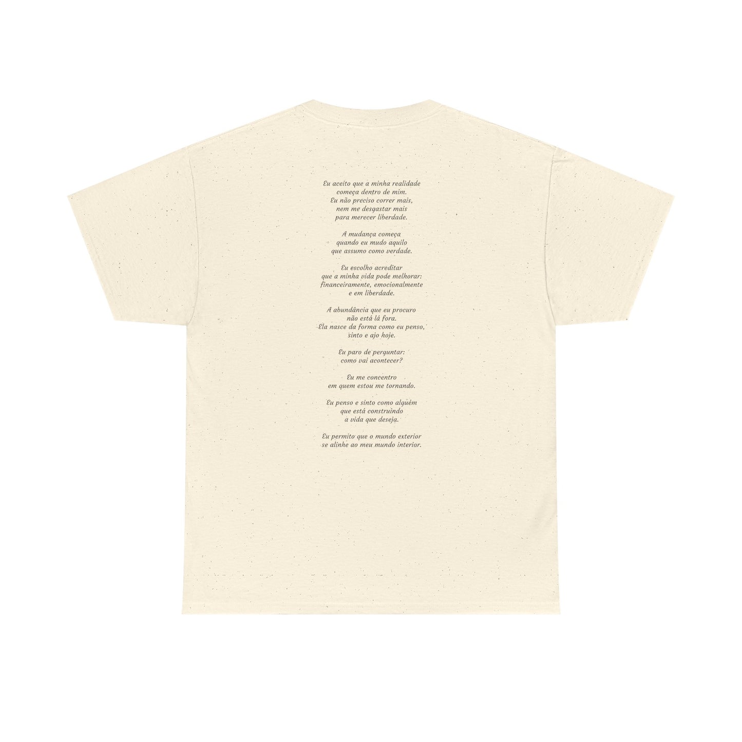 Camiseta Unissex “Minha Realidade Começa em Mim” — Algodão Premium | Afirmação de Abundância e Liberdade Interior