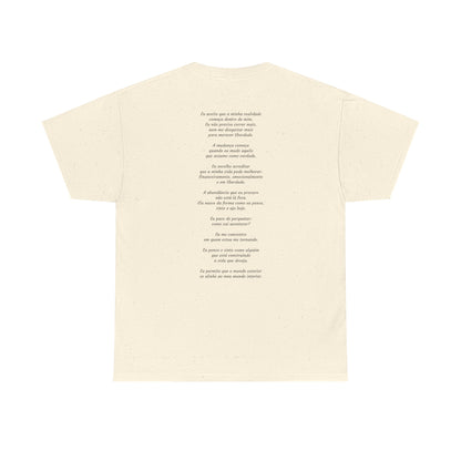 Camiseta Unissex “Minha Realidade Começa em Mim” — Algodão Premium | Afirmação de Abundância e Liberdade Interior