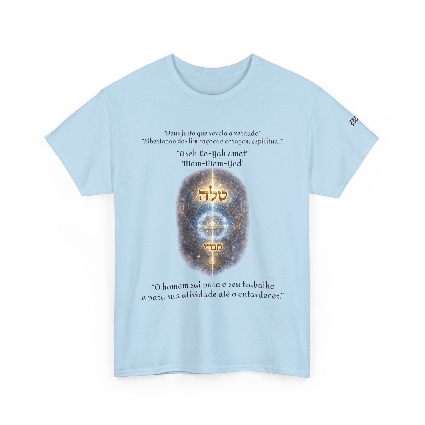 Camiseta Cabalística Asaliah & Imamiah – Símbolos Místicos e Energia Espiritual
