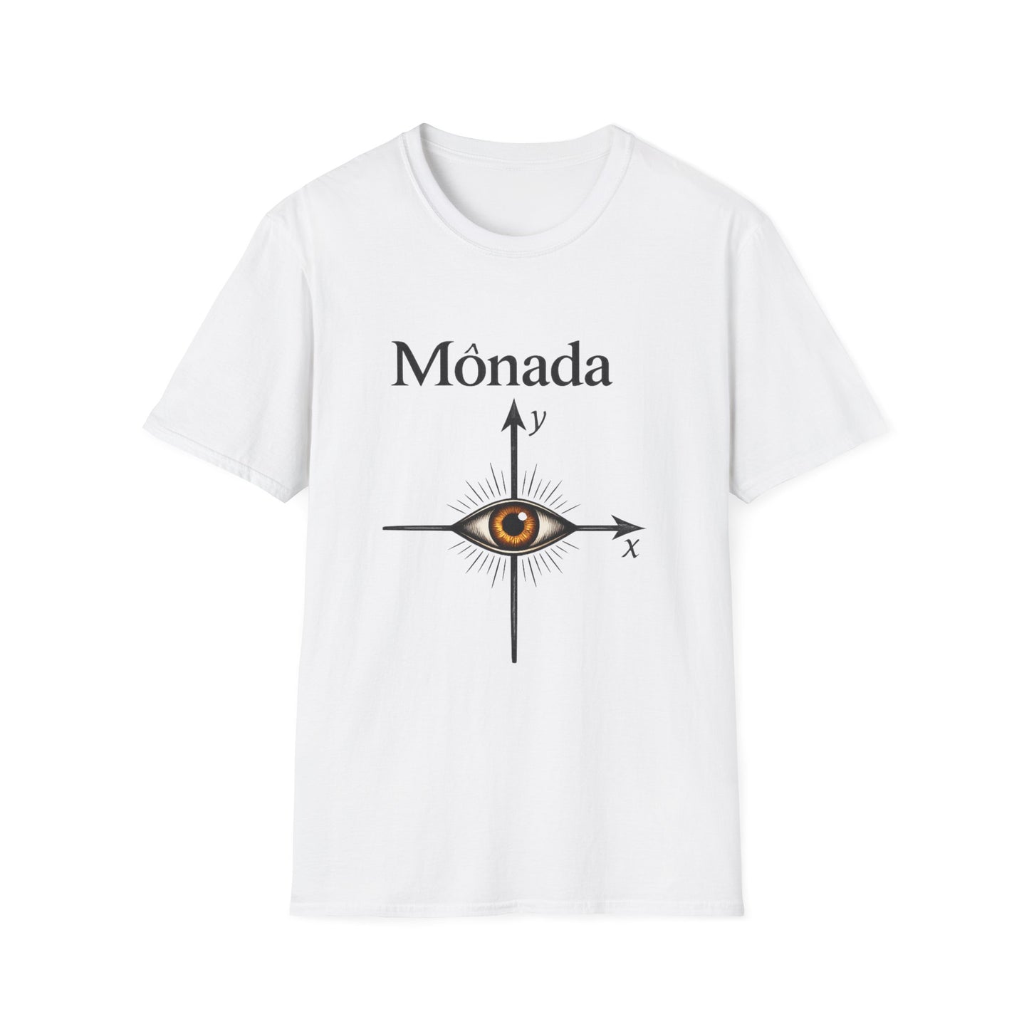 Mônada — Camiseta com estampa filosófica "EU = (0,0)"