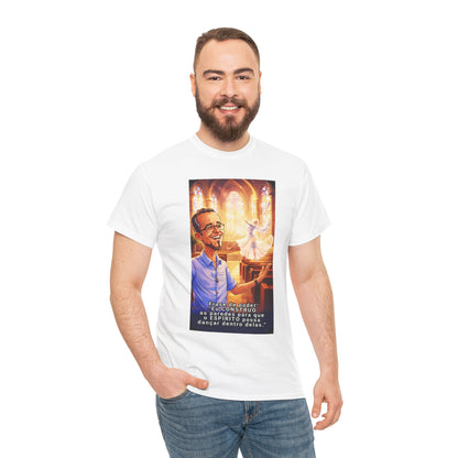 Camiseta Azimur com Frase de poder "Eu construo as paredes para que o Espírito possa dançar dentro delas."
 – Algodão Premium