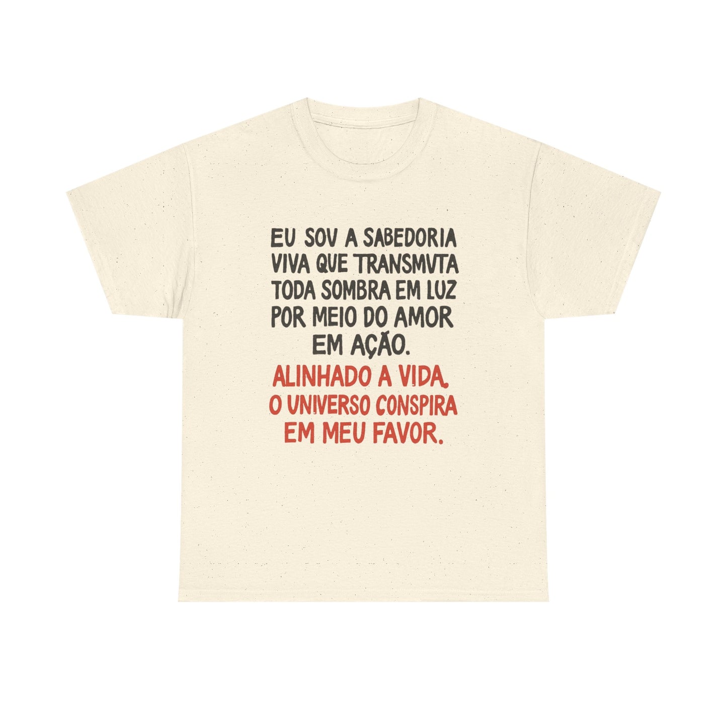 Camiseta Afirmação de Luz — Algodão 100% Clássico