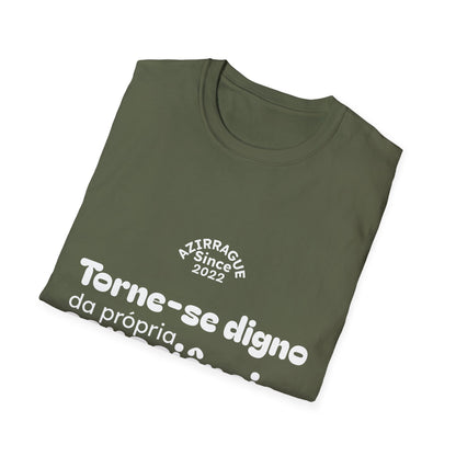 Camiseta Minimalista com Frase Reflexiva | Torne-se Digno