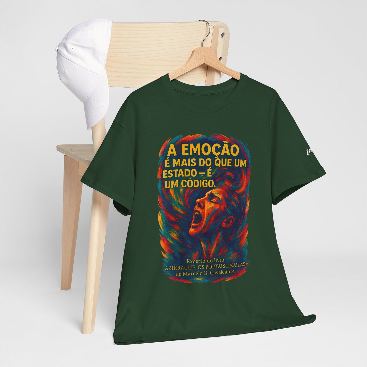 Camiseta Frase de Azirrague – Trecho de Marcelo B. Cavalcante | Algodão Gildan 5000