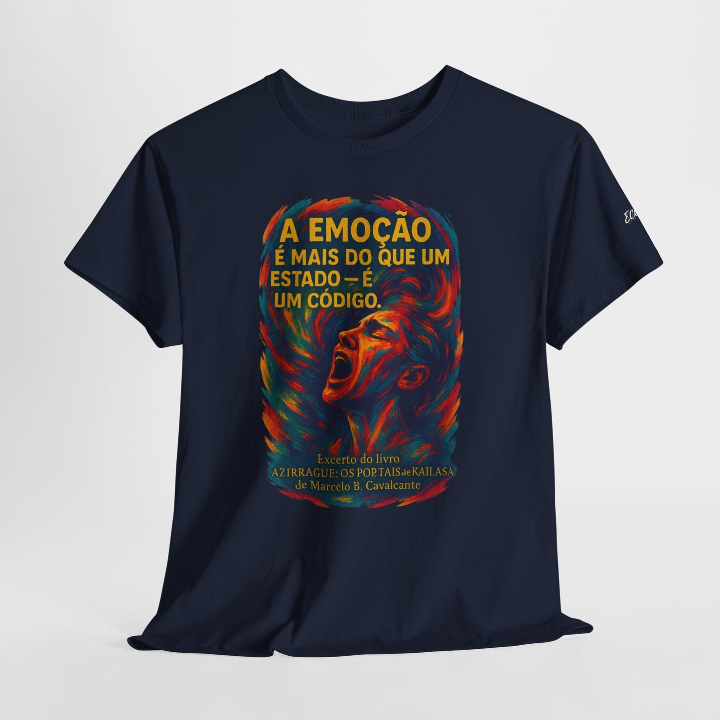 Camiseta Frase de Azirrague – Trecho de Marcelo B. Cavalcante | Algodão Gildan 5000