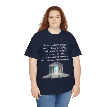 Camiseta Templo Sereno — Algodão 100% Médio