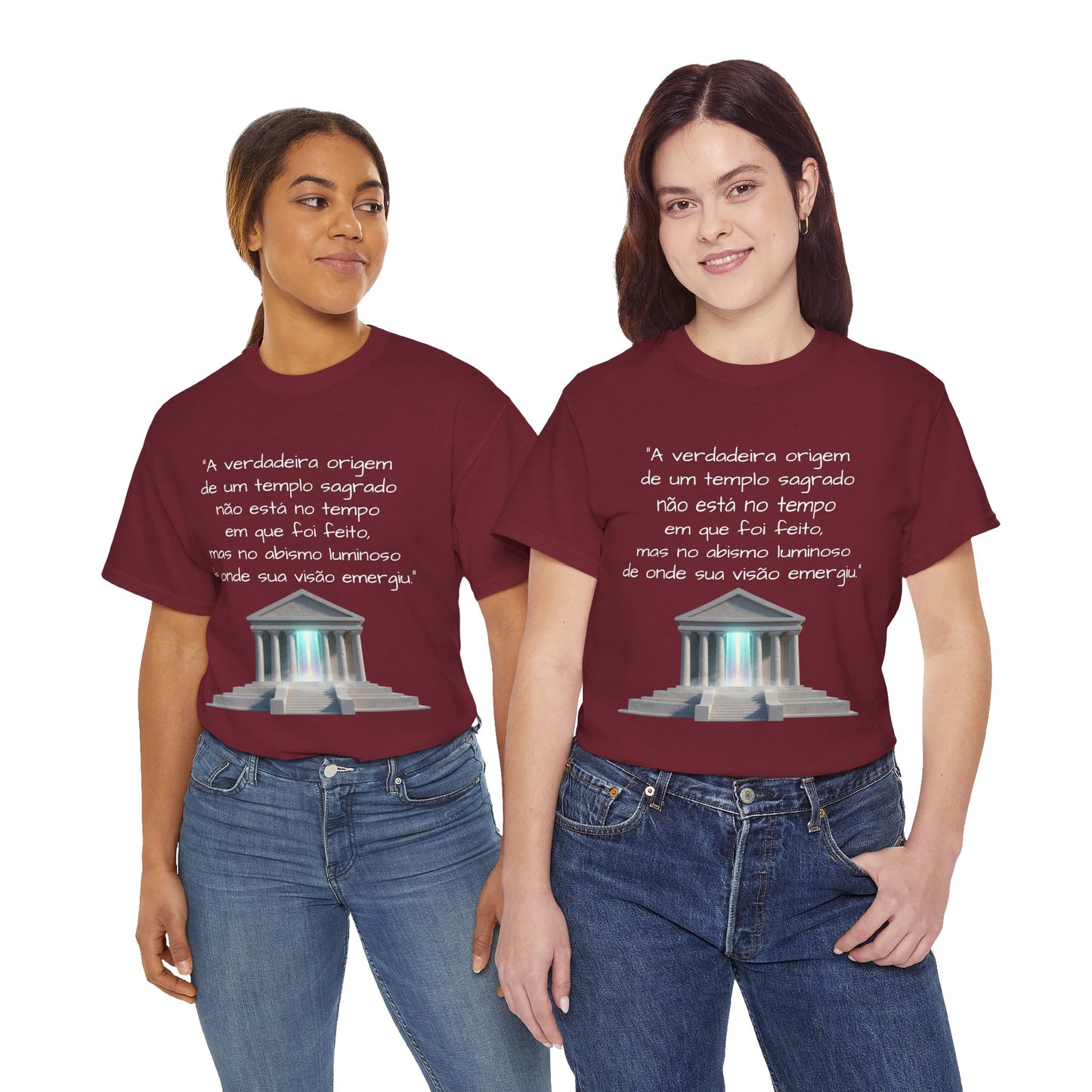 Camiseta Templo Sereno — Algodão 100% Médio