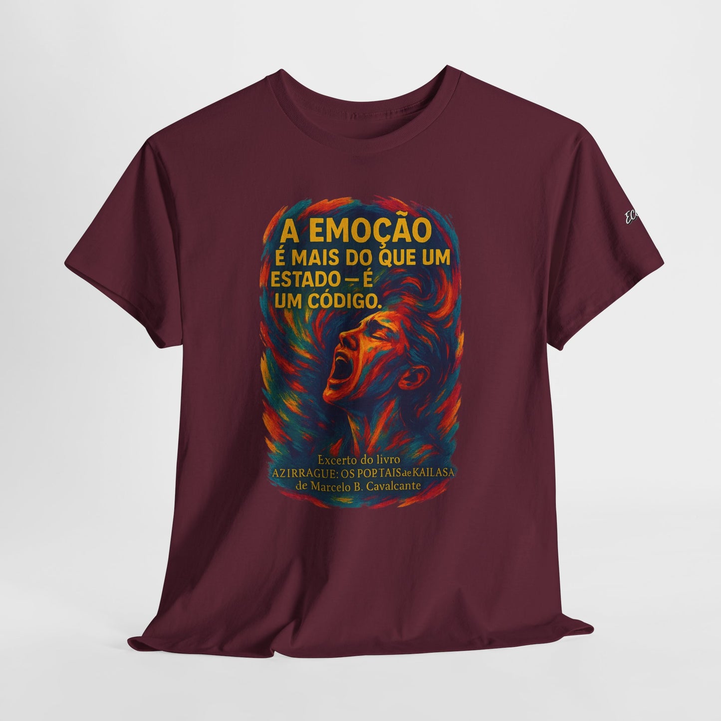 Camiseta Frase de Azirrague – Trecho de Marcelo B. Cavalcante | Algodão Gildan 5000