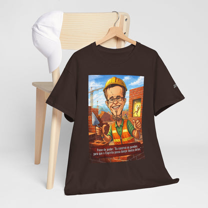 Camiseta Azimur com Frase de poder "Eu construo as paredes para que o Espírito possa dançar dentro delas."
 – Algodão Premium