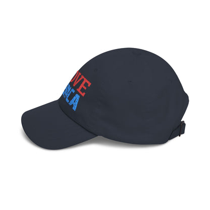 Boné Dad Hat Bordado Love 'Merica | Algodão Premium Ajustável