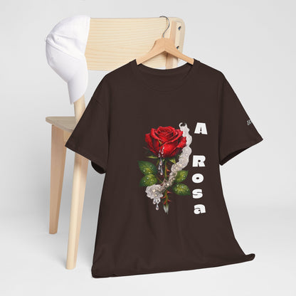 Camiseta Poema Azirrague — Rosa, Espinho e Amor
