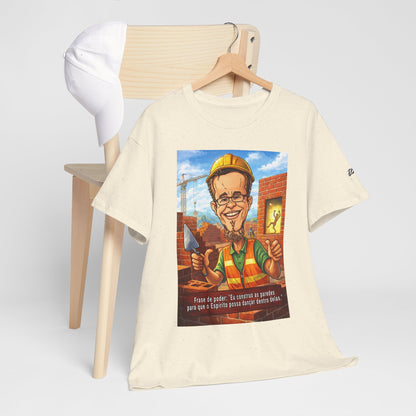 Camiseta Azimur com Frase de poder "Eu construo as paredes para que o Espírito possa dançar dentro delas."
 – Algodão Premium