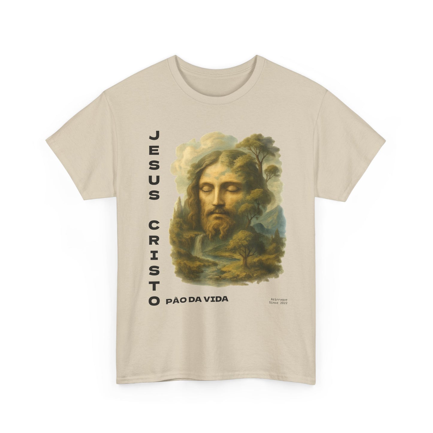 Camiseta Jesus Cristo, pão da vida — Frase Devocional Minimalista