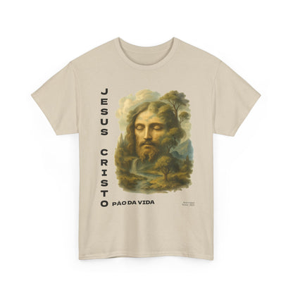 Camiseta Jesus Cristo, pão da vida — Frase Devocional Minimalista