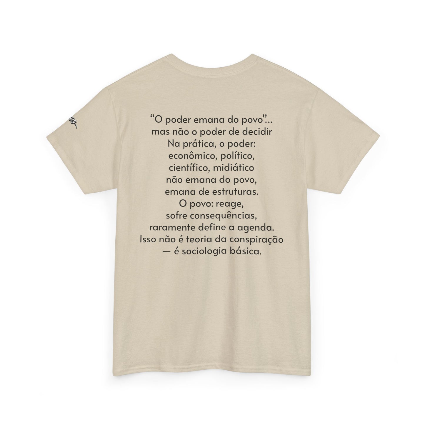 Camiseta “O Poder Emana do Povo” – Reflexão Sociológica sobre Poder e Sociedade