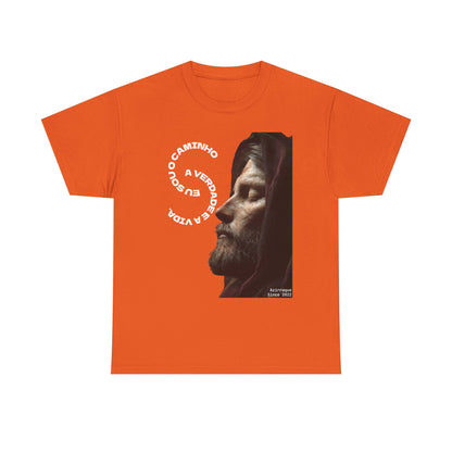 Camiseta “Eu Sou o Caminho” — Algodão 100% Médio