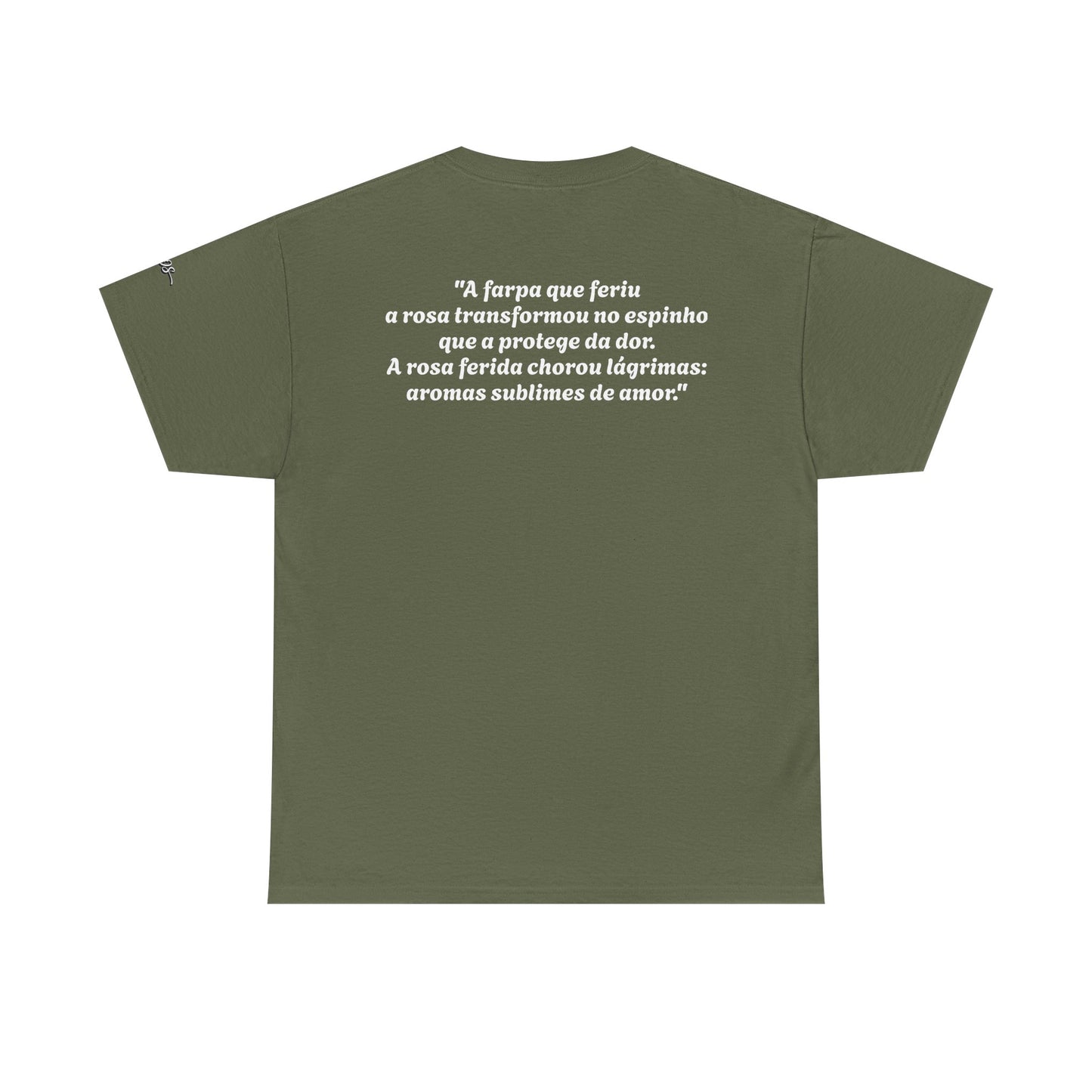 Camiseta Poema Azirrague — Rosa, Espinho e Amor