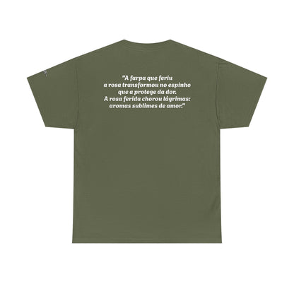 Camiseta Poema Azirrague — Rosa, Espinho e Amor