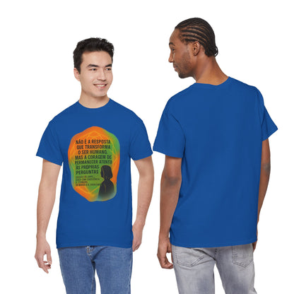 Inspirational Portuguese Quote T-Shirt — 'Coragem de Permanecer Atento'
