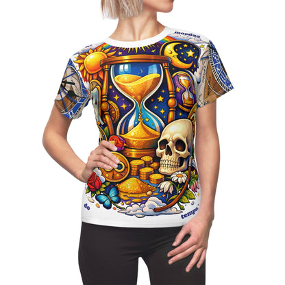 Camiseta As Moedas do Tempo — Estampa Poética Sobre Tempo e Consciência