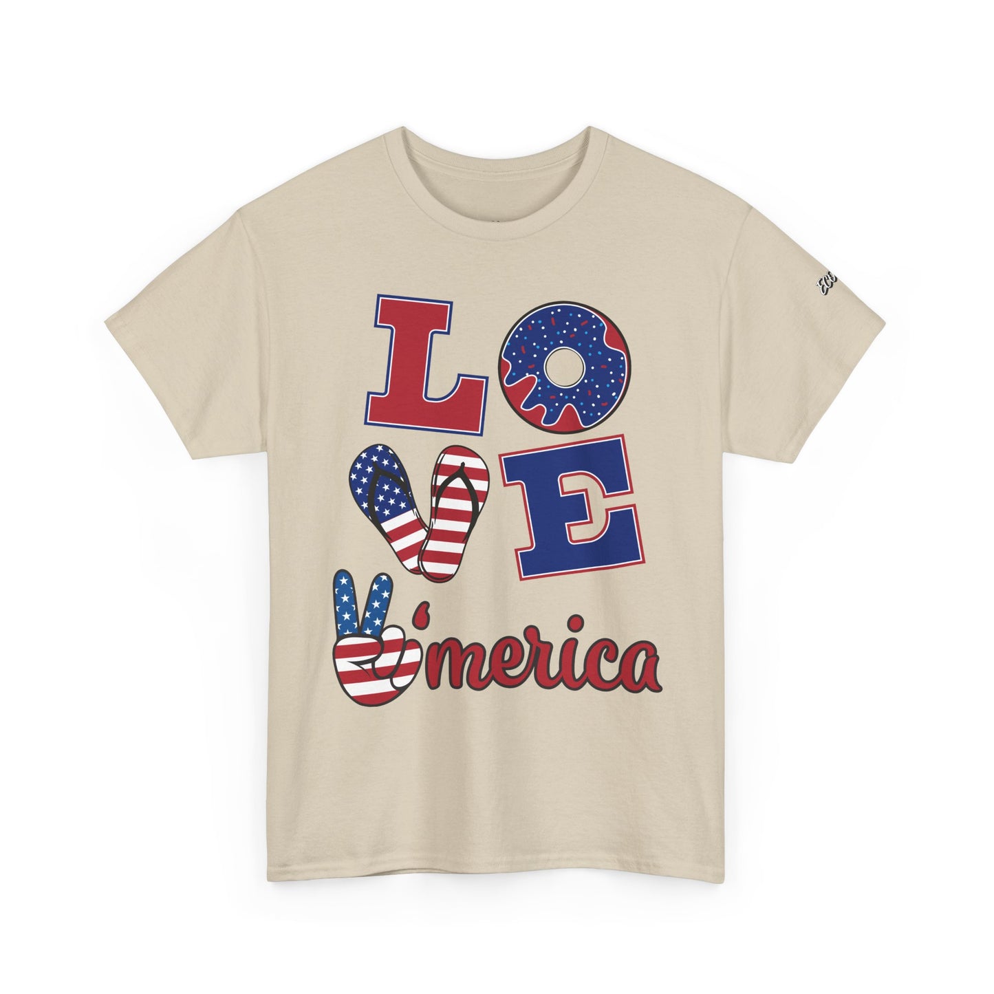 Camiseta Unissex Love America | Algodão Premium Gildan® 5000