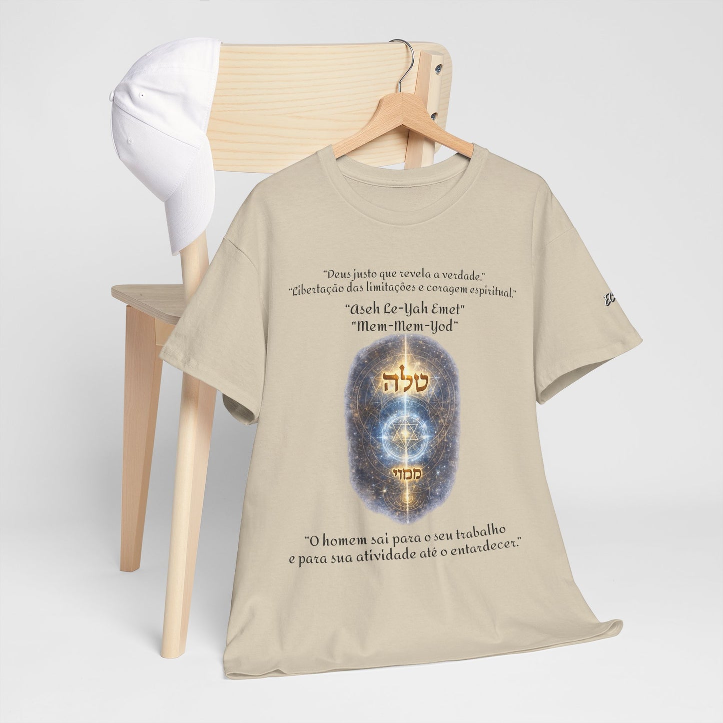 Camiseta Cabalística Asaliah & Imamiah – Símbolos Místicos e Energia Espiritual