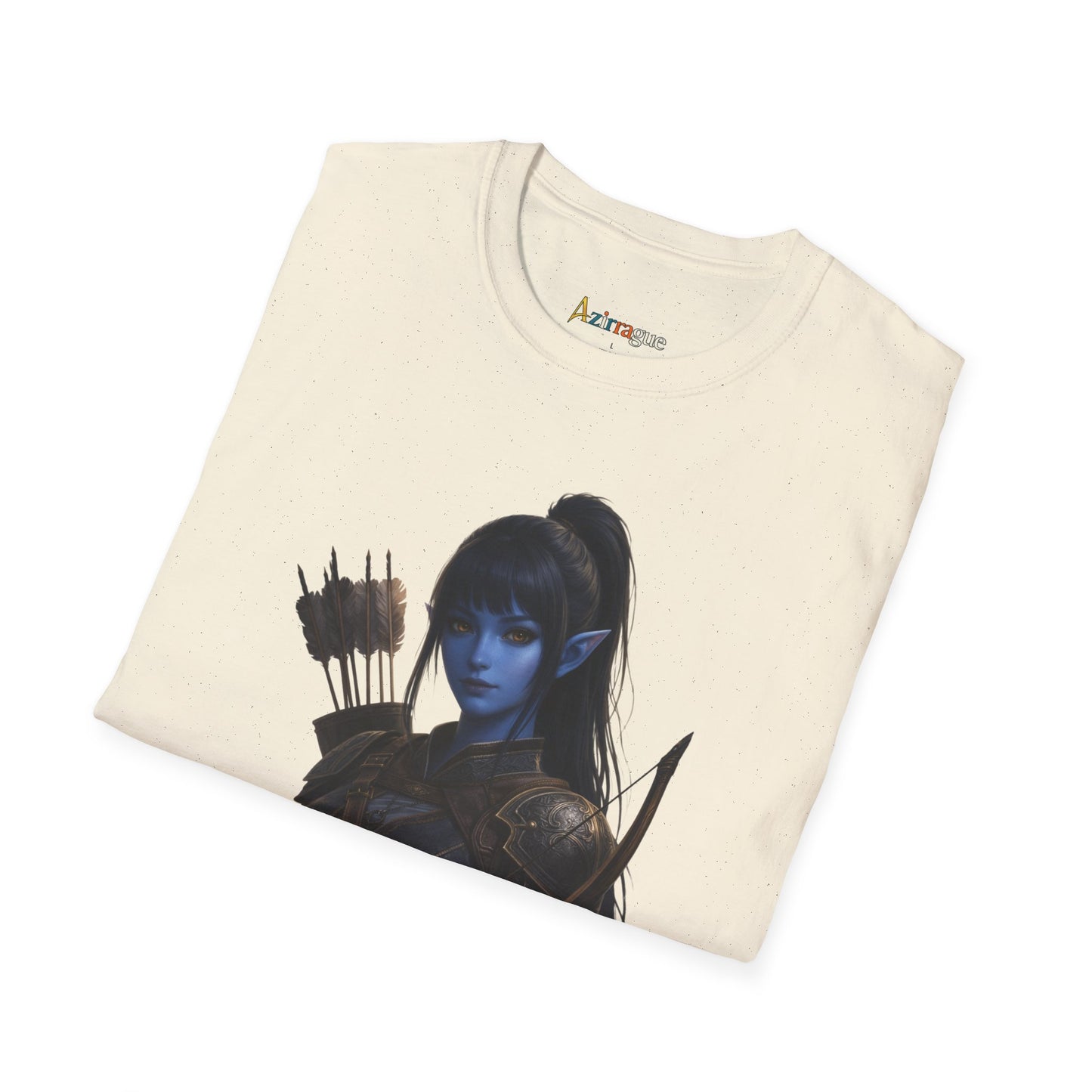 Camiseta Rogue Archer — Camiseta gráfica de arqueira elfa azul de fantasia