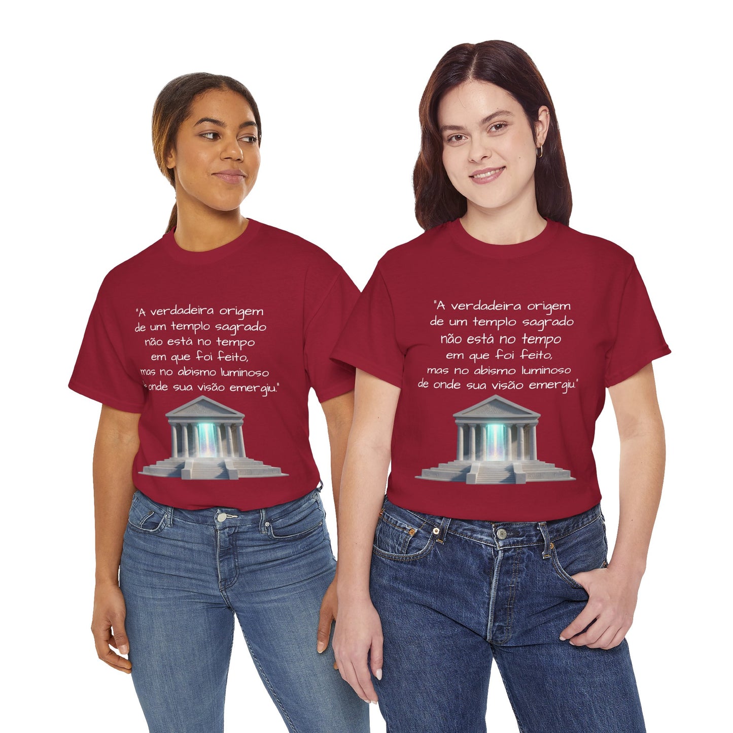 Camiseta Templo Sereno — Algodão 100% Médio