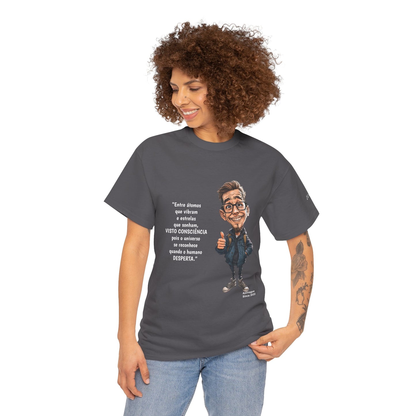 Camiseta Azimur “O Universo Reconhece Quem Desperta” – Algodão 100% Unissex