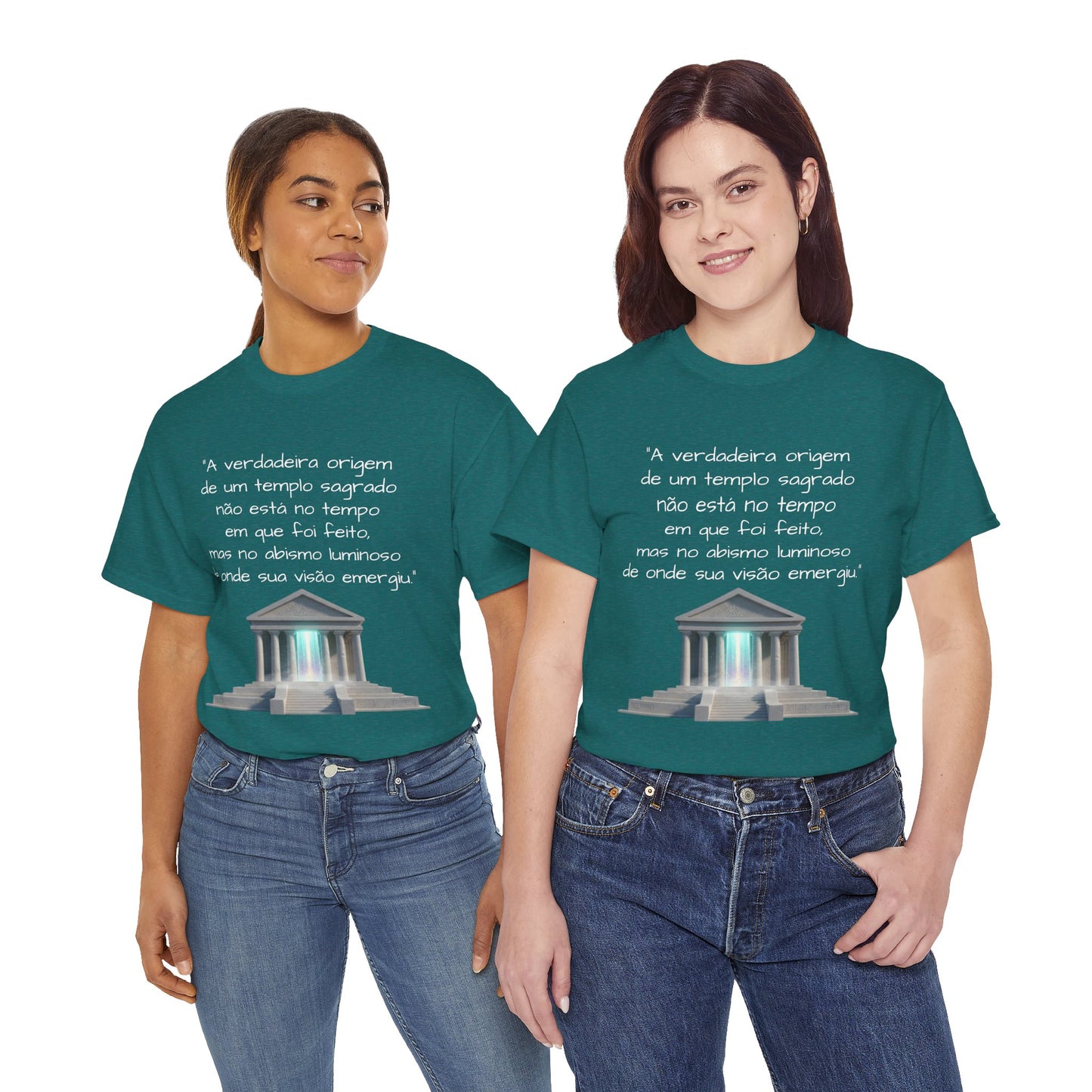 Camiseta Templo Sereno — Algodão 100% Médio