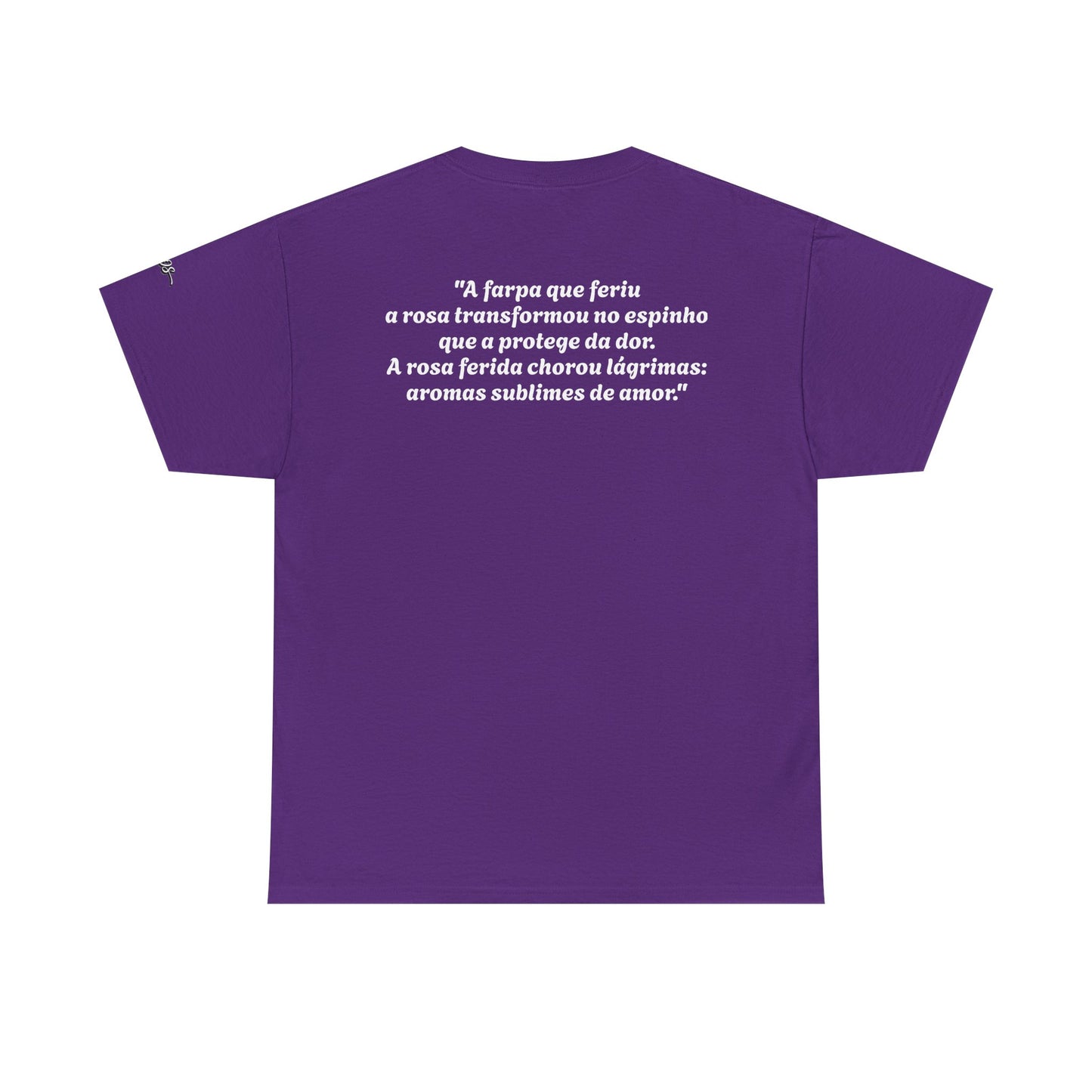 Camiseta Poema Azirrague — Rosa, Espinho e Amor