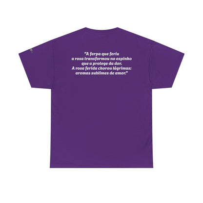 Camiseta Poema Azirrague — Rosa, Espinho e Amor