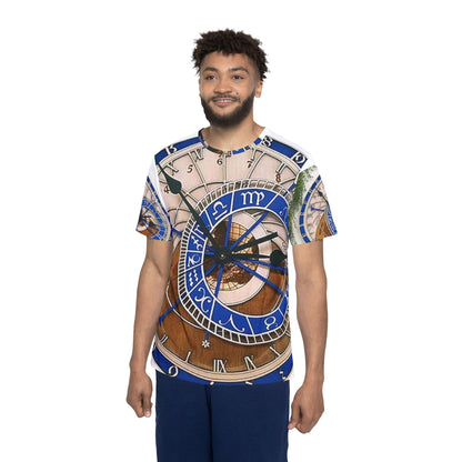 Camisa Esportiva Time Flow — Jersey Esportiva com Estampa Relógio Minimalista
